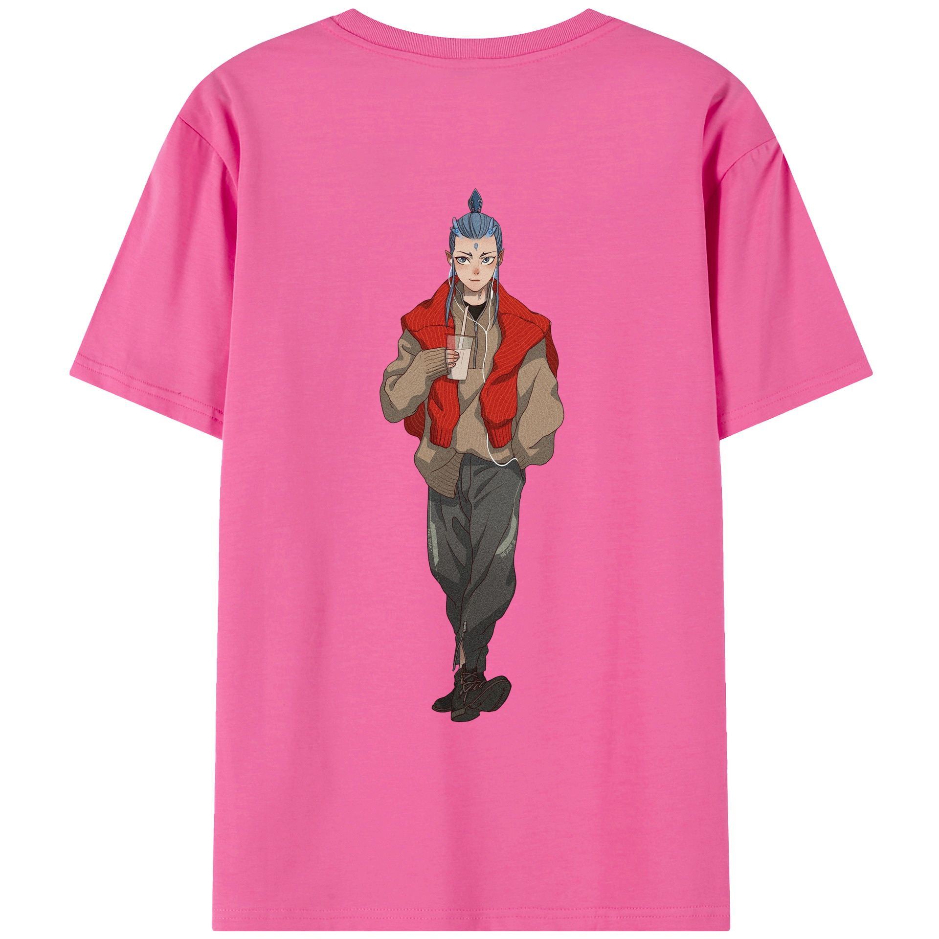 （画像用） Ne Zha 2 ナタ 魔童の大暴れ レディース半袖Tシャツ(バックプリント)